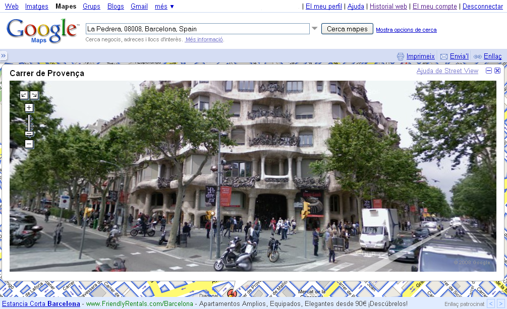 Google Street View a Barcelona