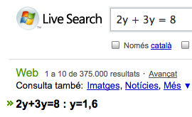 La calculadora del Live Search mola més